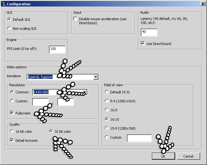 Deus Ex Configure Screen