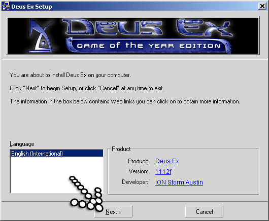 Deus Ex Install CD Part 1