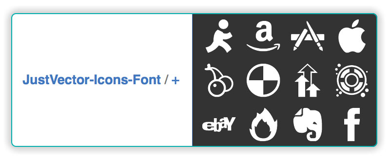 JustVector Icons Font preview