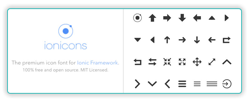 ionicons font preview