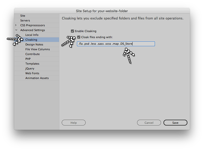 dreamweaver ds store ignore tutorial 2